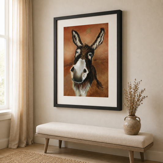 Framed Print Dudley the Donkey