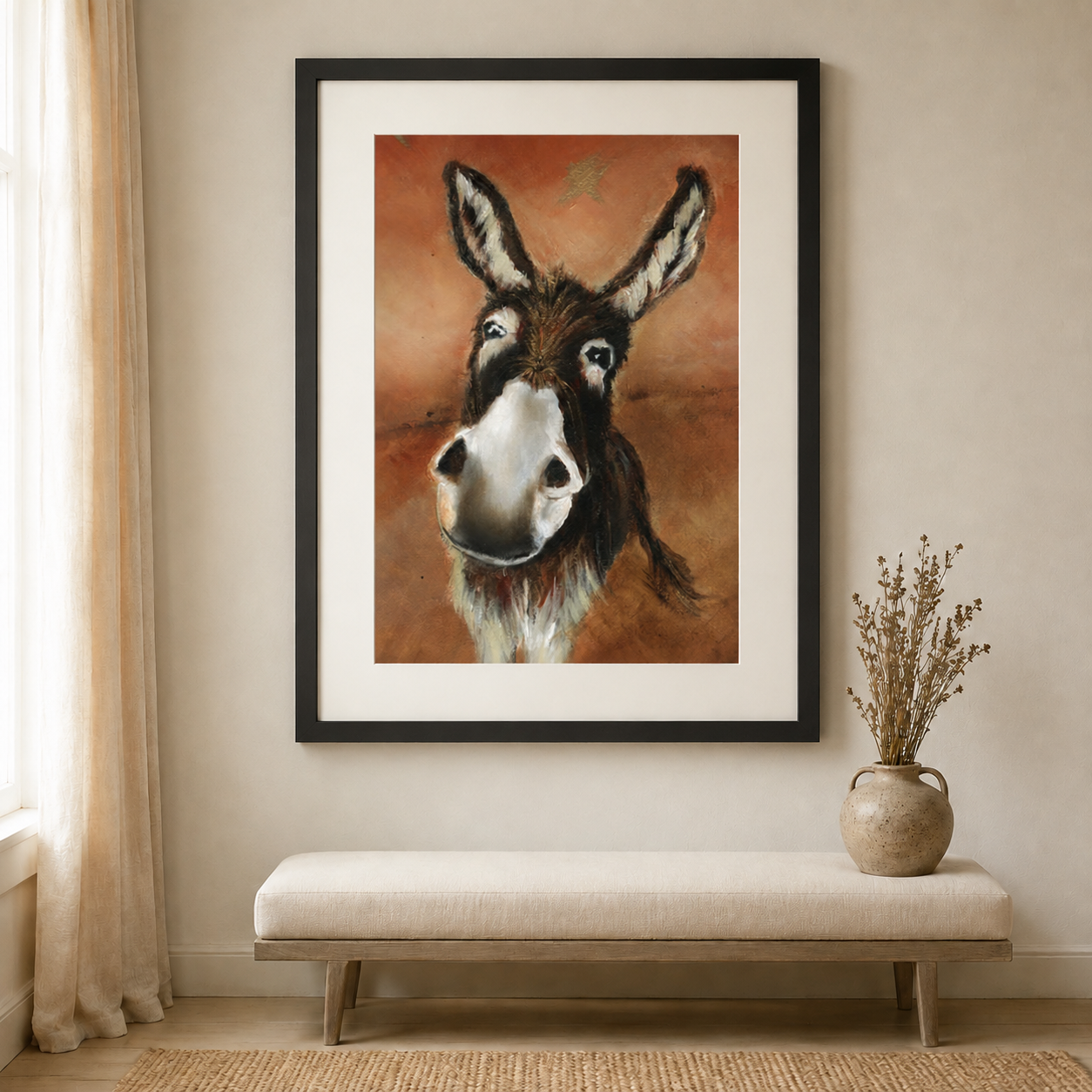 Framed Print Dudley the Donkey