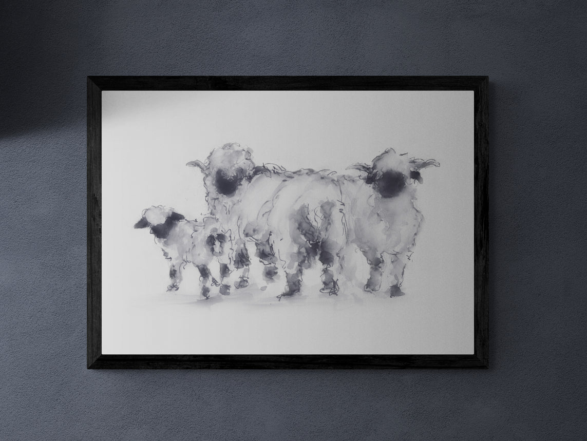 Limited Edition Canvas Print Valais Blacknose Sheep image 2