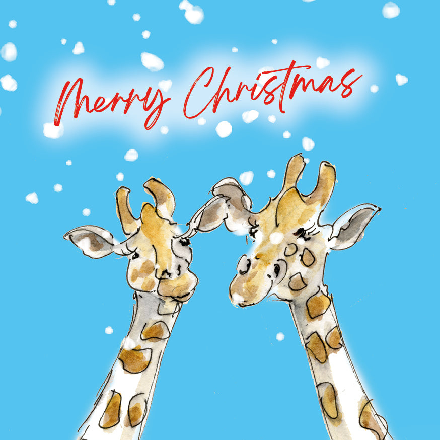 Set of 5 Christmas Cards Giraffes image 4
