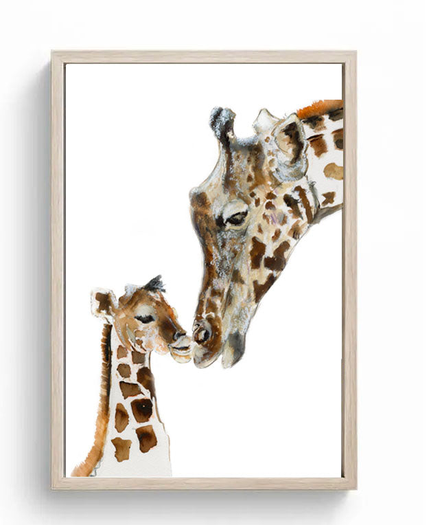 Limited Edition Canvas Print Lara & Baby Jerry the Giraffes image 0