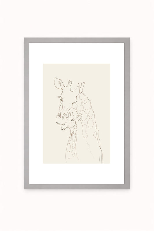 Giraffe Family – Set of 3 Nursery Wall Art