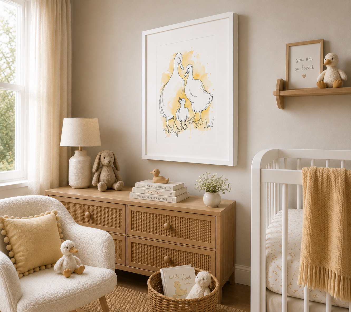 Ducks Honey – Nursery Wall Art Print