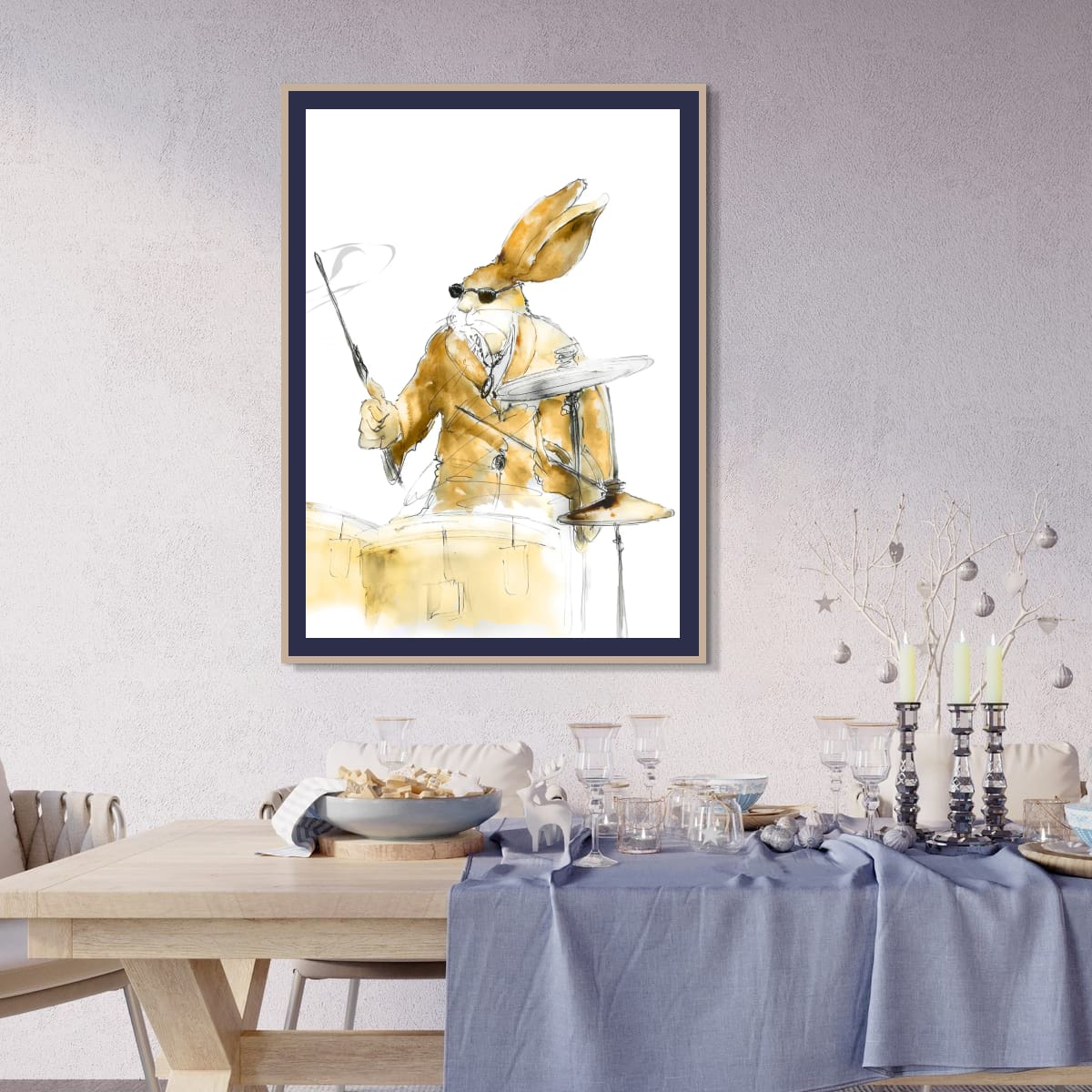 Buddy the Jazz Drummer – Framed Fine Art Print