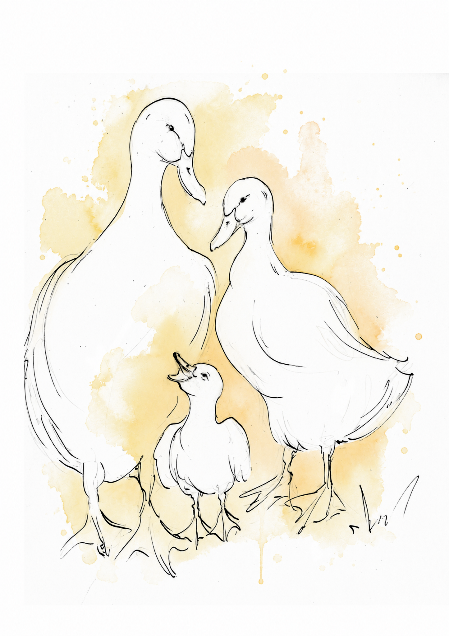 Ducks Honey – Nursery Wall Art Print