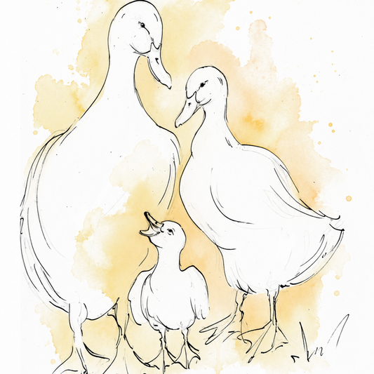 Ducks Honey – Nursery Wall Art Print
