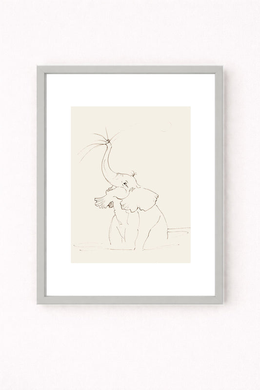 Full Of Joy - Elephant – Nursery Wall Art Print | Safari Animal Baby Room Decor