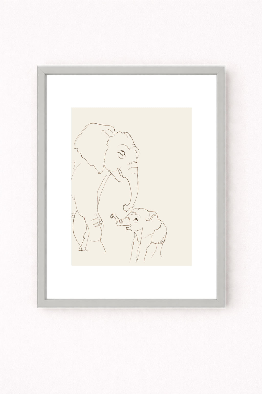 "I'm Here" - Elephant – Nursery Wall Art Print | Safari Animal Baby Room Decor