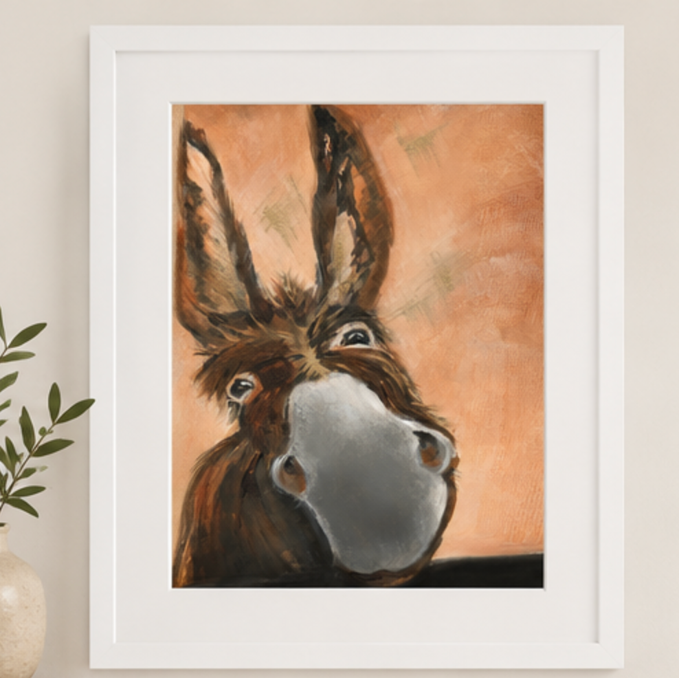 Framed Print Derek the Donkey