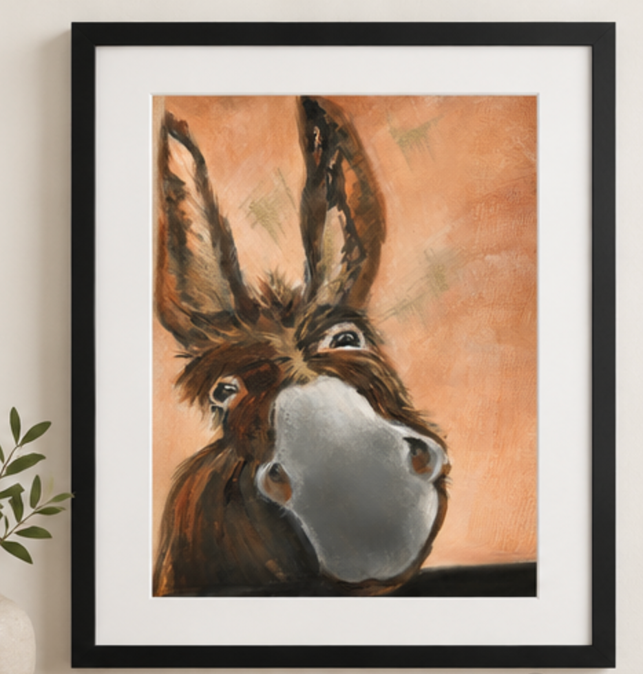 Framed Print Derek the Donkey