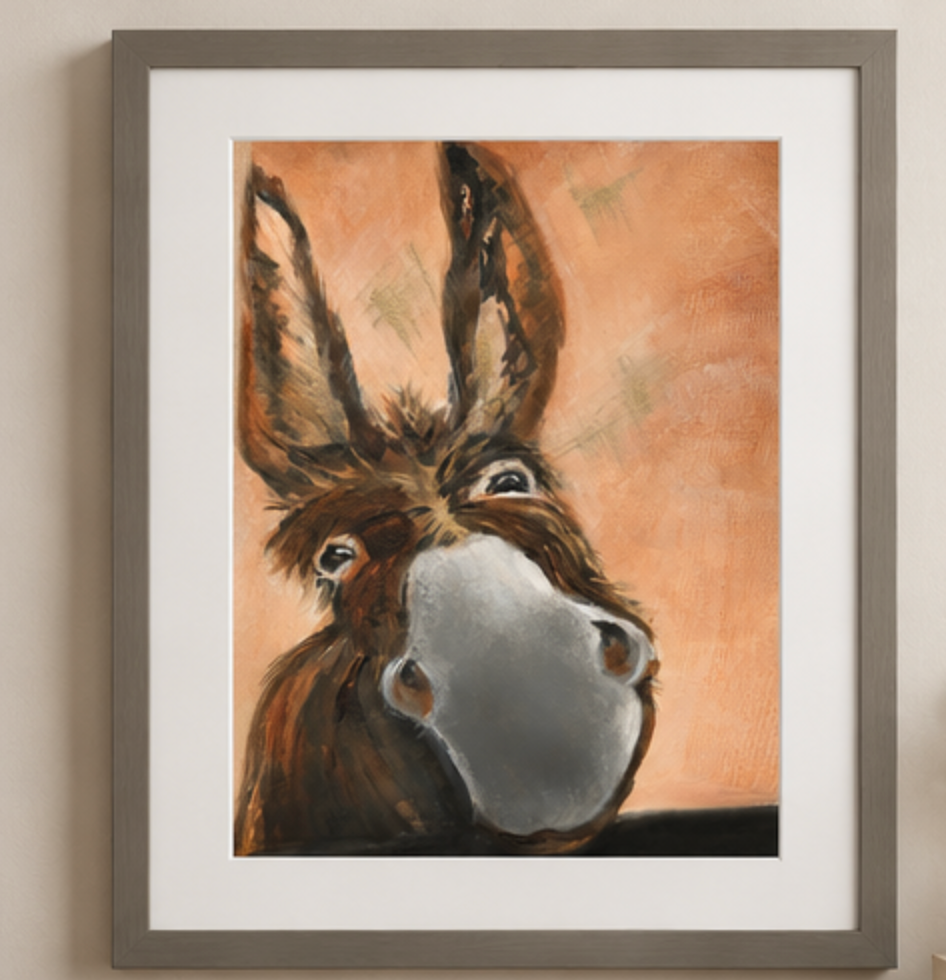 Framed Print Derek the Donkey