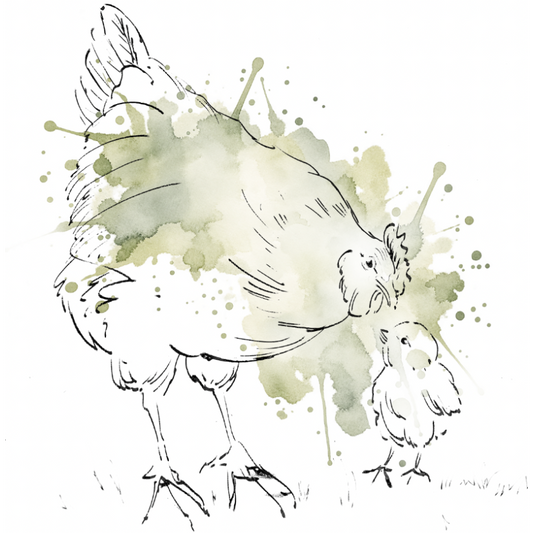 Little Chick Sage – Nursery Wall Art Print | Hen & Chick