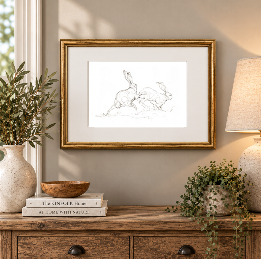 Hares Together – Hare Fine Art Print