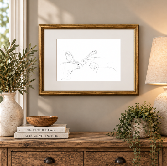 Just a Kiss – Hare Fine Art Print