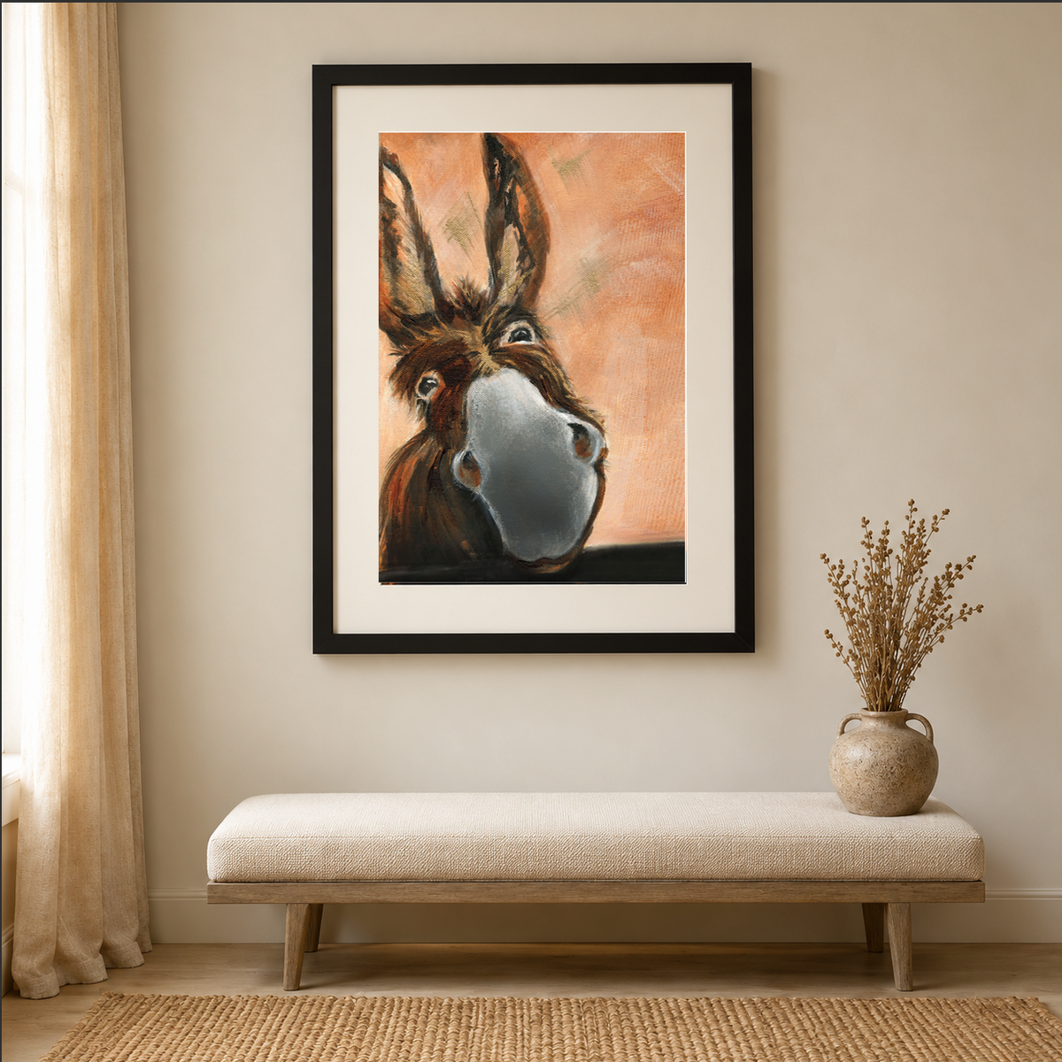 Framed Print Derek the Donkey