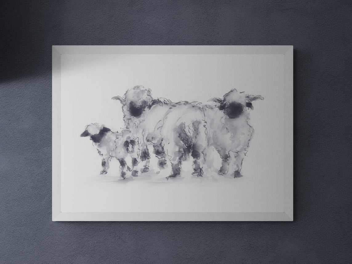 Limited Edition Canvas Print Valais Blacknose Sheep image 4