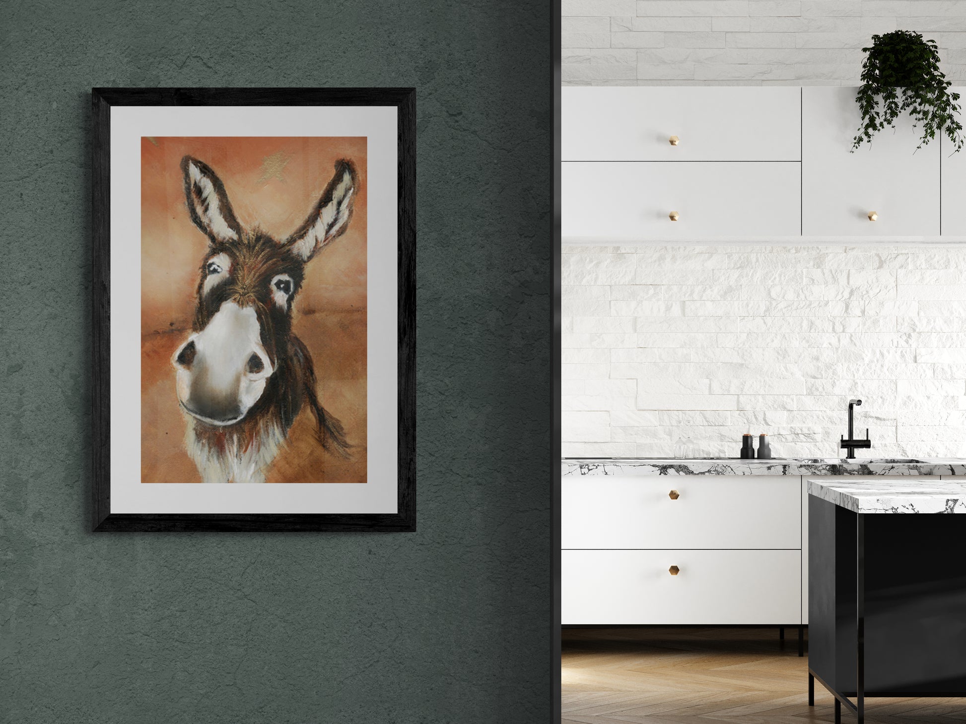 Framed Print Dudley the Donkey image 2