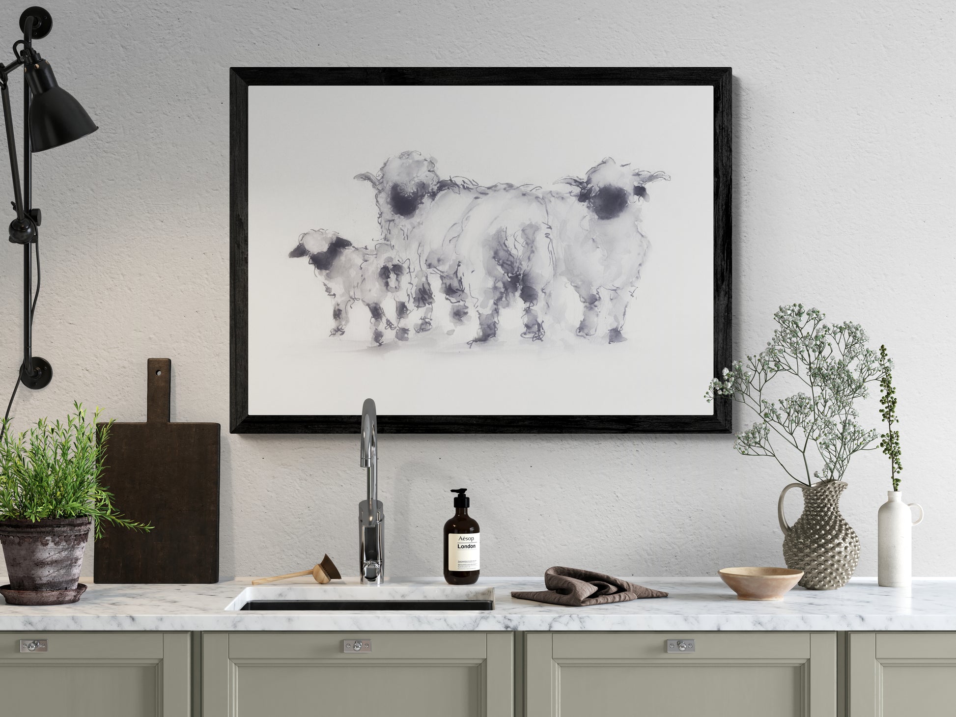 Limited Edition Canvas Print Valais Blacknose Sheep image 0