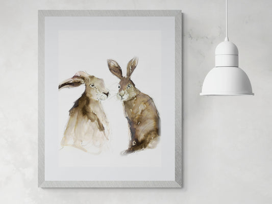 Framed Print Noah & Jody the Hares image 0