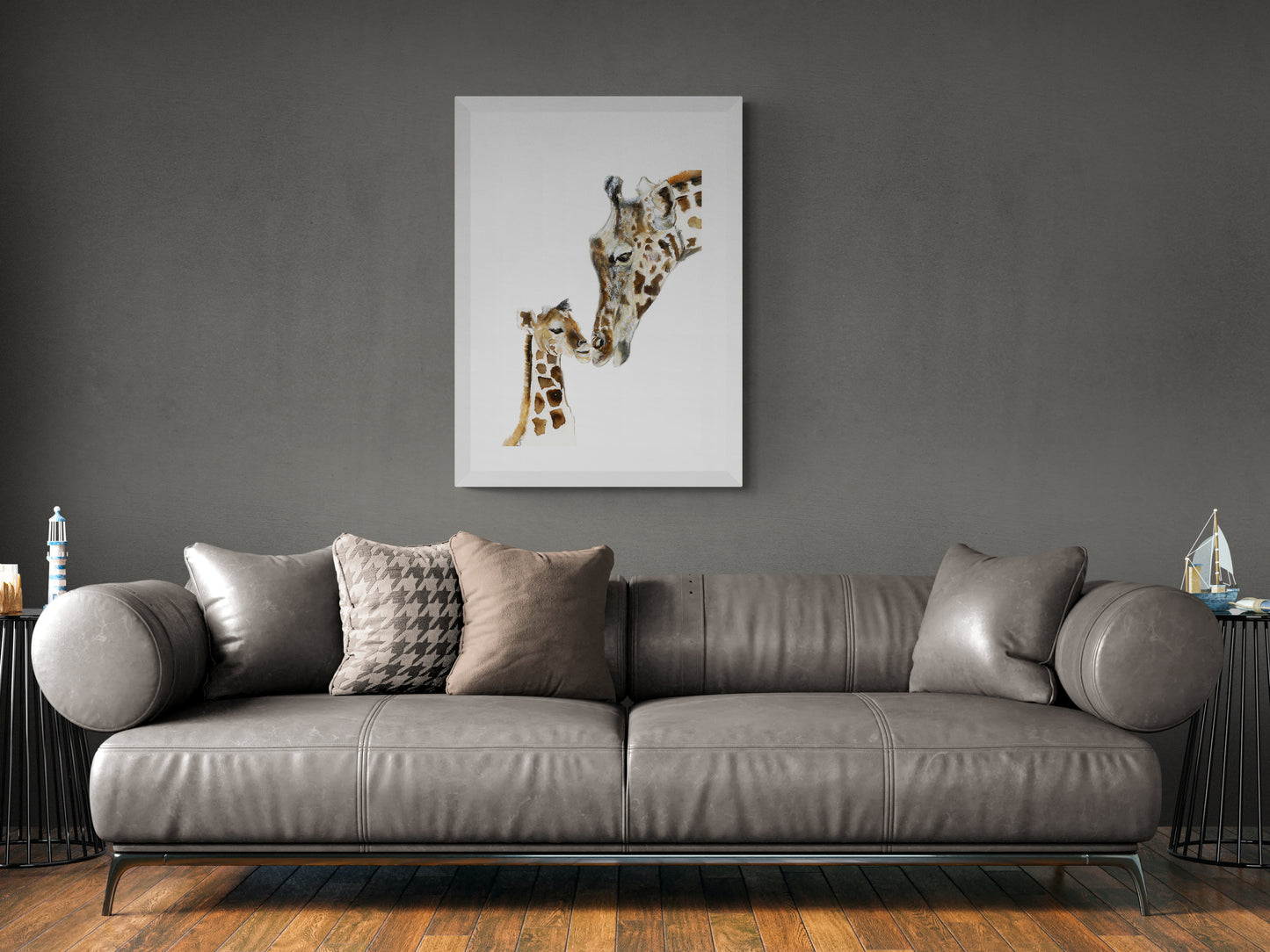 Framed Print Lara & Baby Jerry the Giraffes image 3