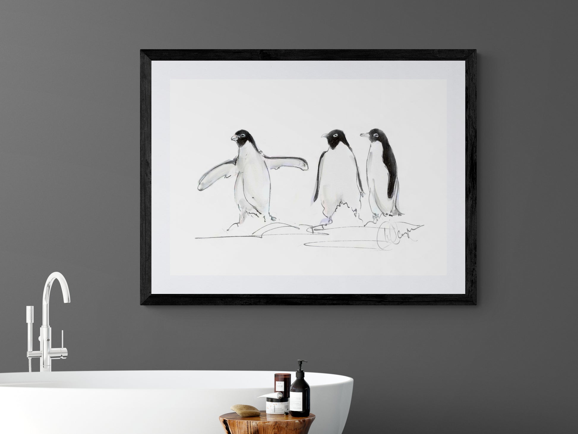 Framed Print Penguins Ezra Tyler & Carson image 3