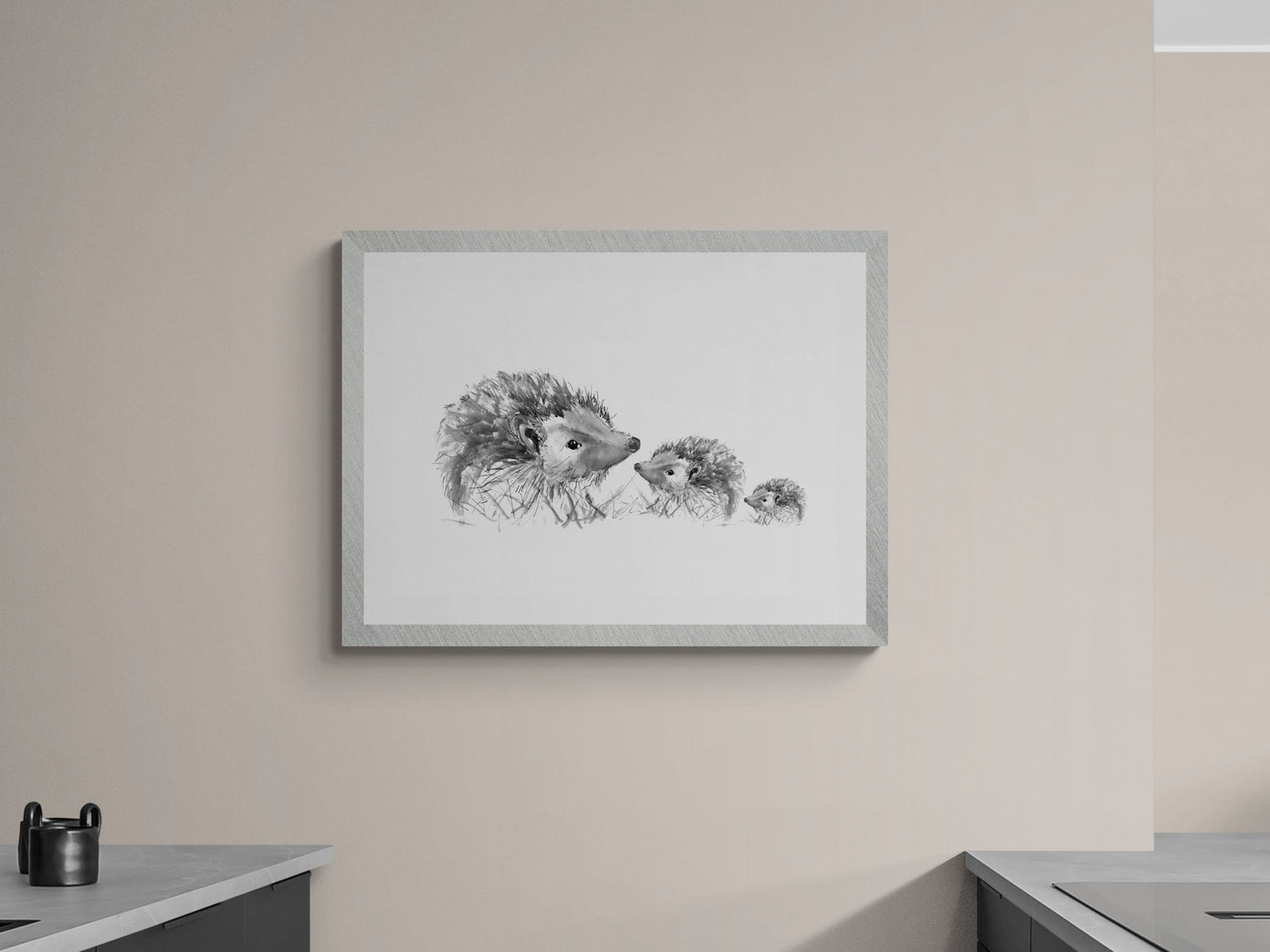 Framed Print of the Spike Family of Hedgehogs image 4