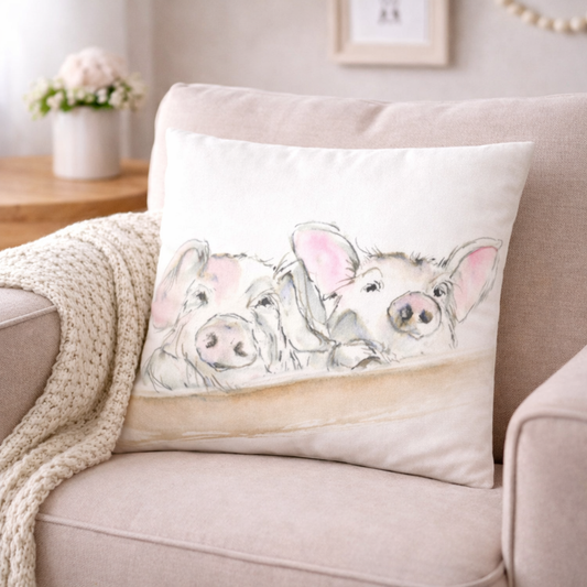 Peeking Piglets Nursery Cushion