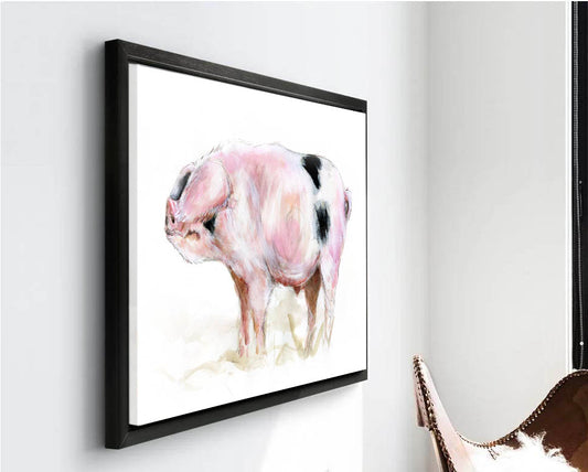 Limited Edition Canvas Print Freddy the Gloucester Old Spot Pig image 0