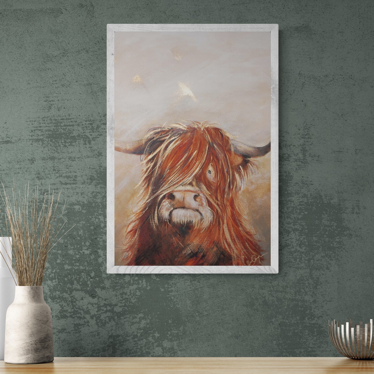 Framed Canvas Eleanor the Highland Cow