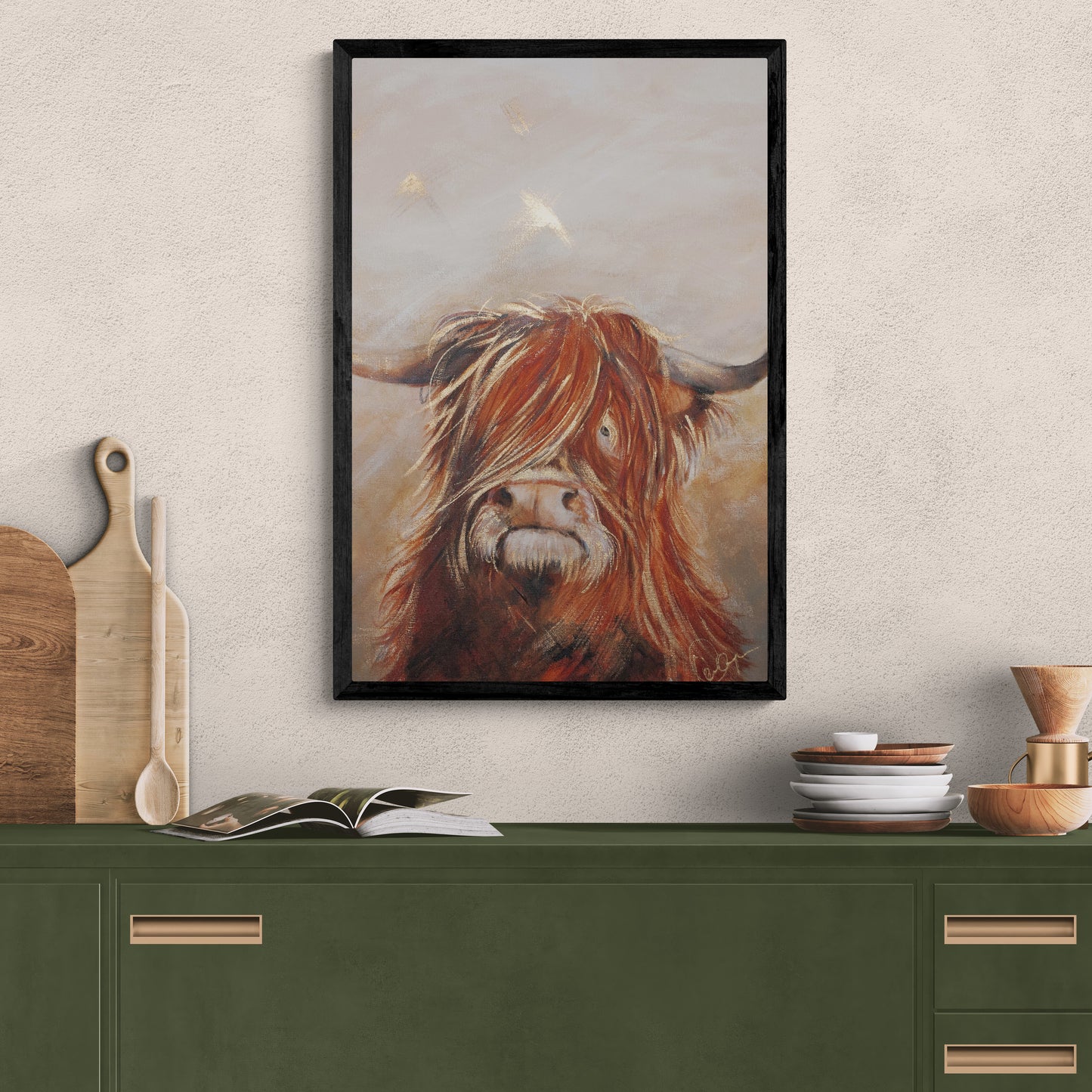 Framed Canvas Eleanor the Highland Cow