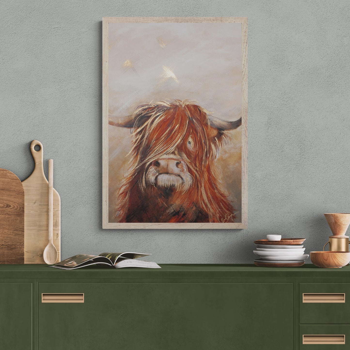 Framed Canvas Eleanor the Highland Cow