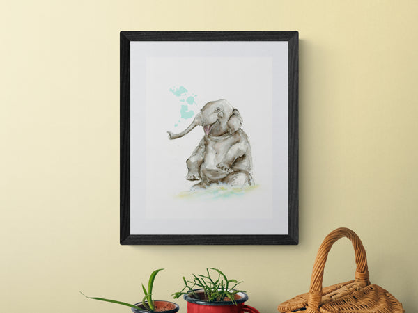 Framed Print Happy Harry the Elephant