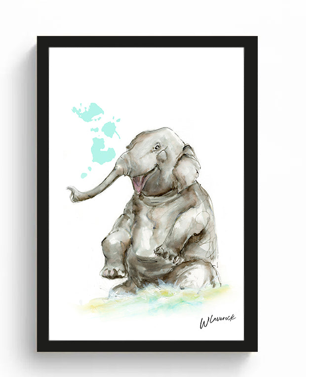 Limited Edition Canvas Print Harry the Happy Elephant image 2