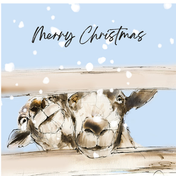 Set of 5 Christmas Cards Farmyard Animals image 5
