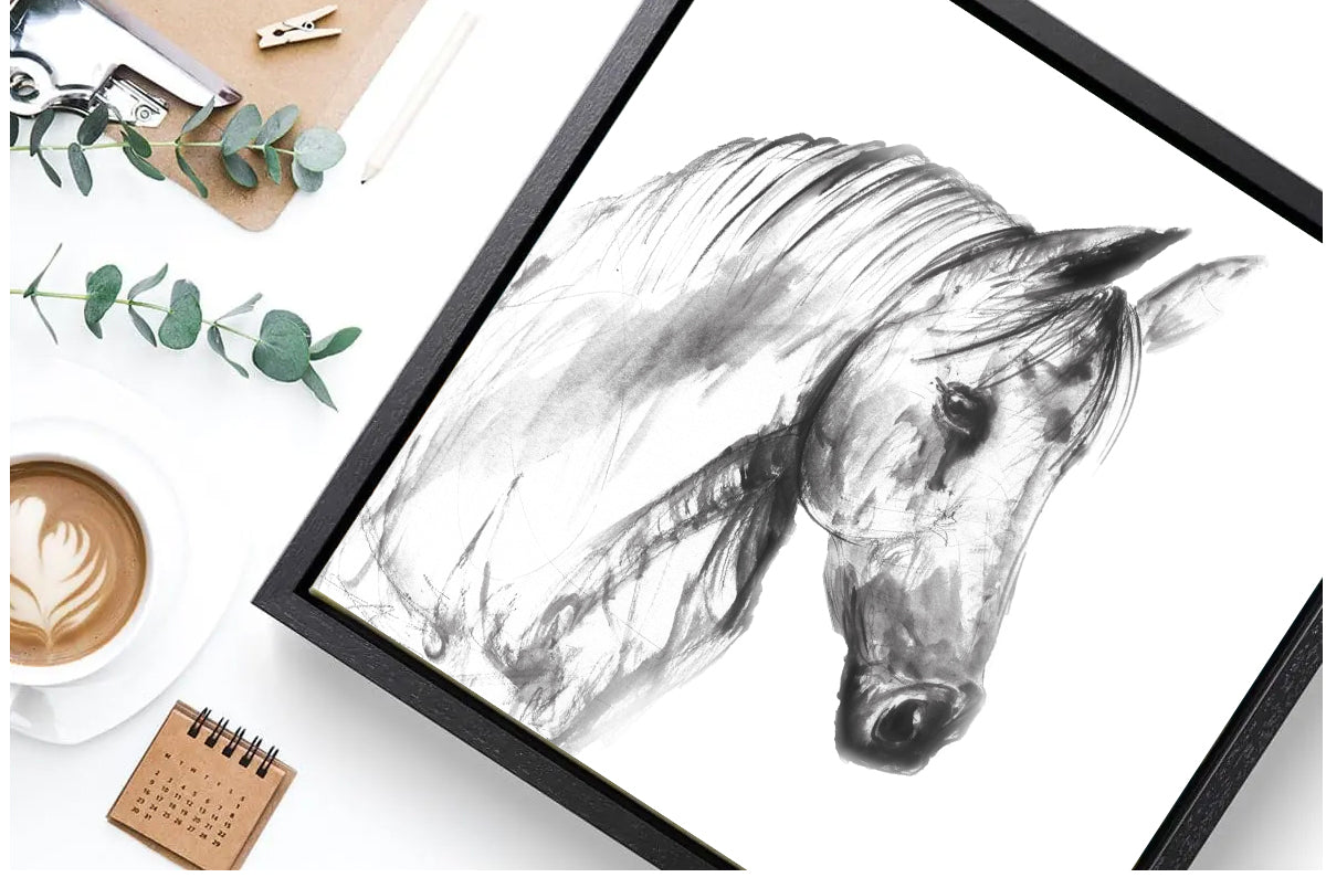 Limited Edition Square Canvas Print Emma the Horse image 0