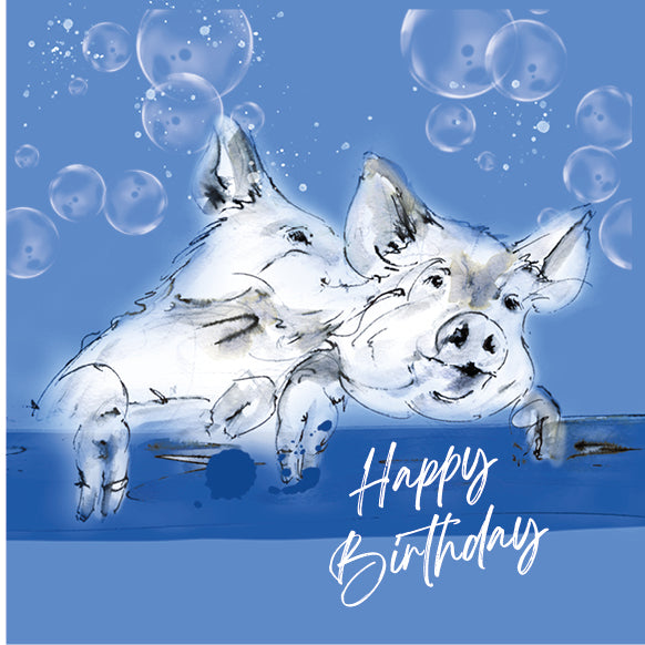 Set of 5 Birthday Cards Pigs image 4