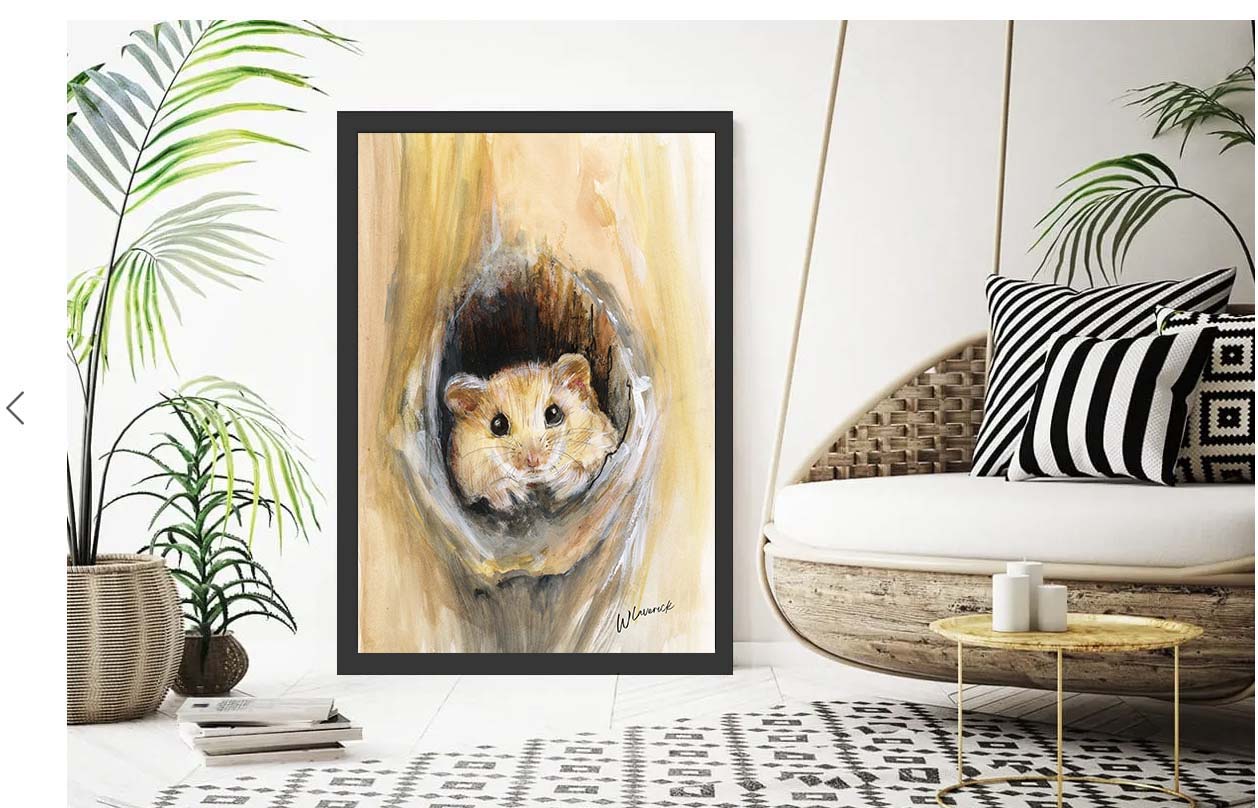 Limited Edition Canvas Print Lewis the Dormouse image 2