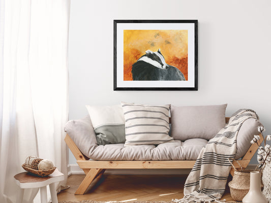 Framed Print Peter the Badger image 0