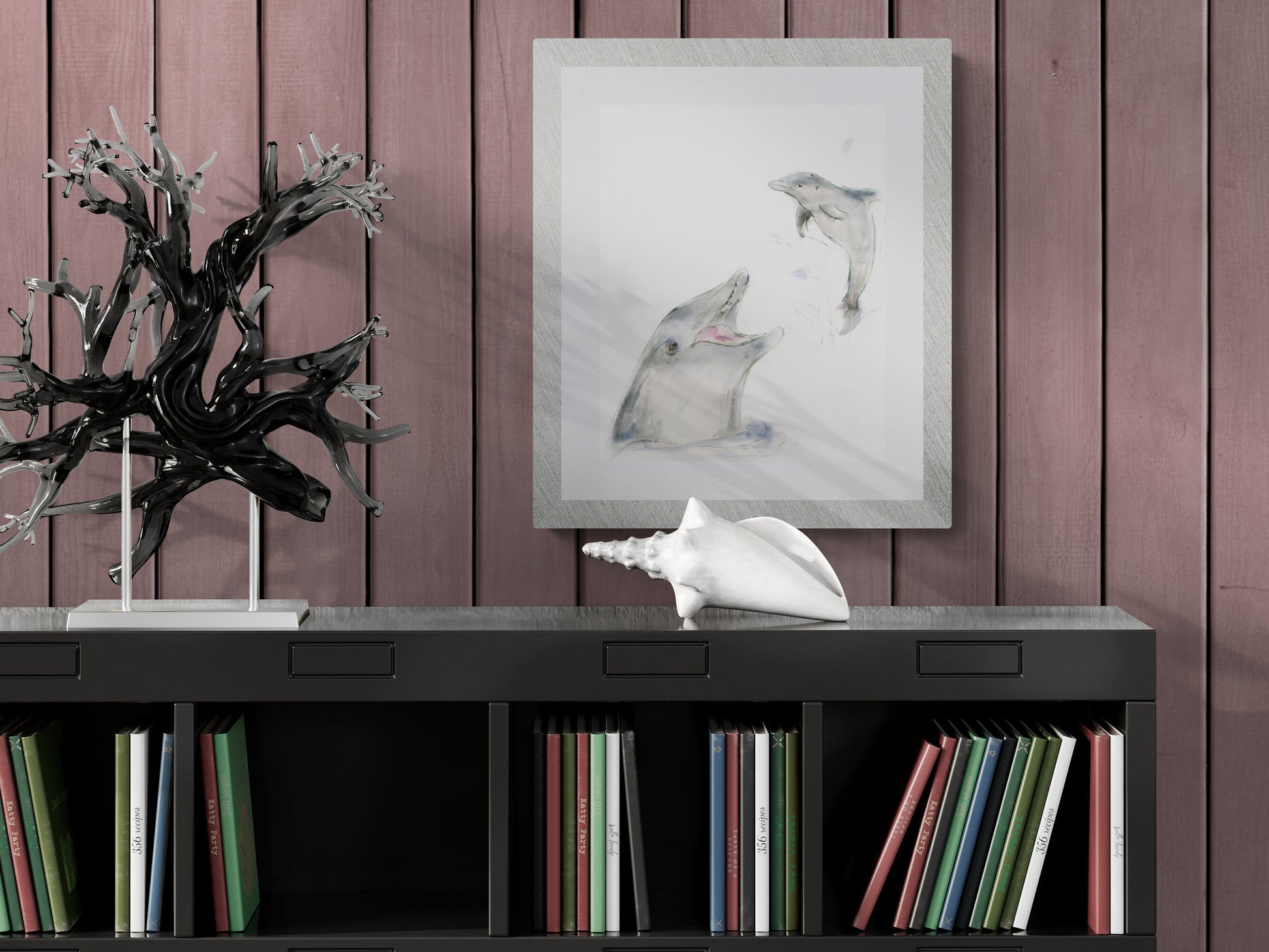 Framed Print  Fin and Flipper the Dolphins image 1