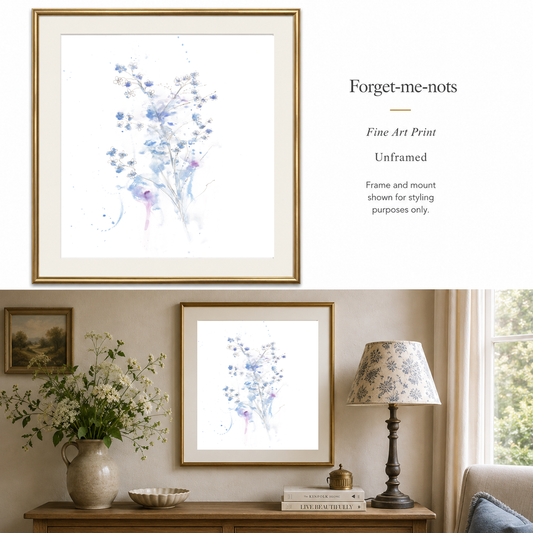 Forget-Me-Nots – Contemporary Floral Fine Art Print