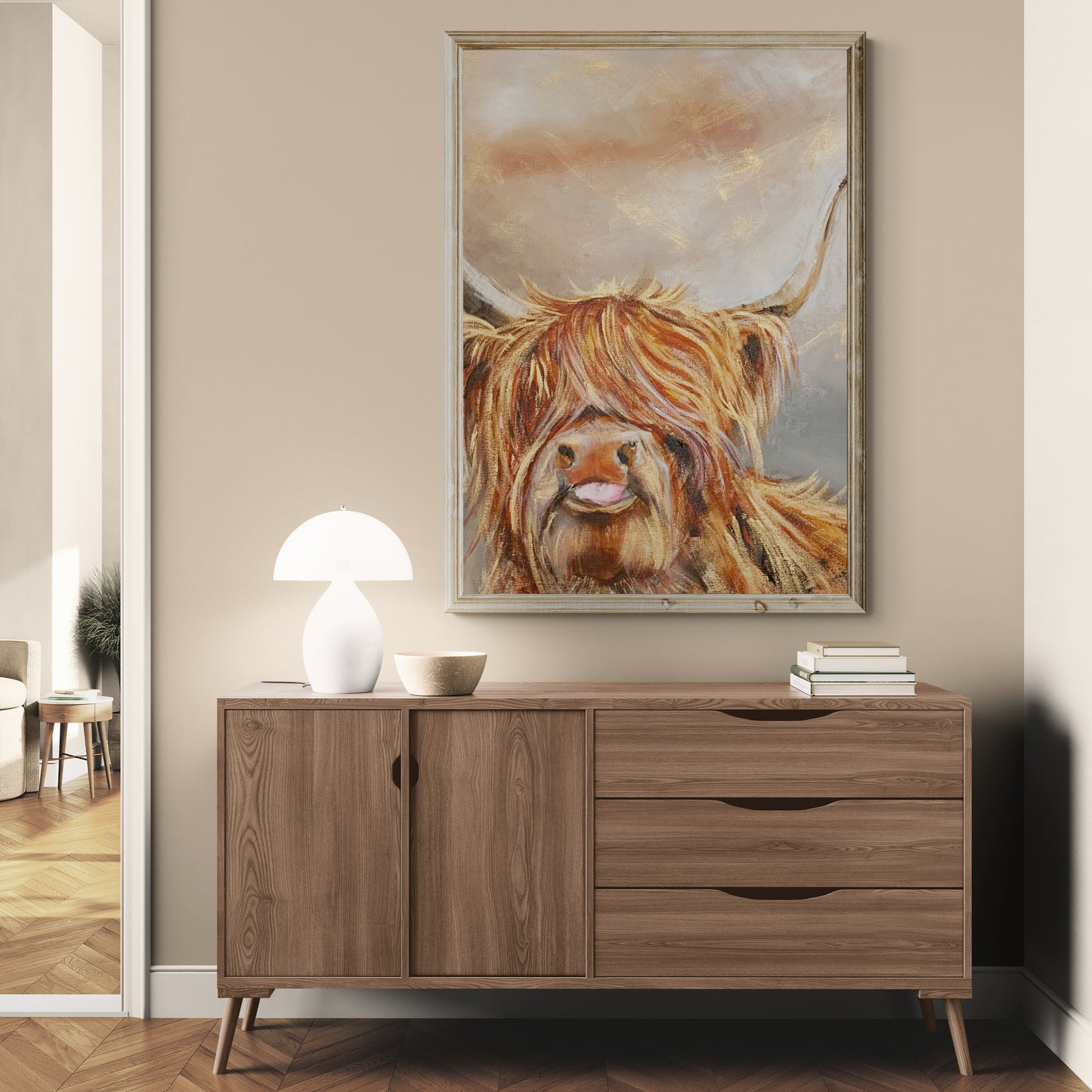 Framed Canvas Duncan the Highland Cow