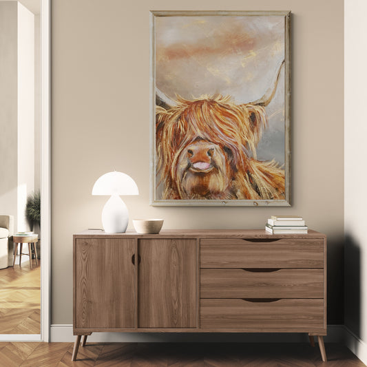 Framed Canvas Duncan the Highland Cow