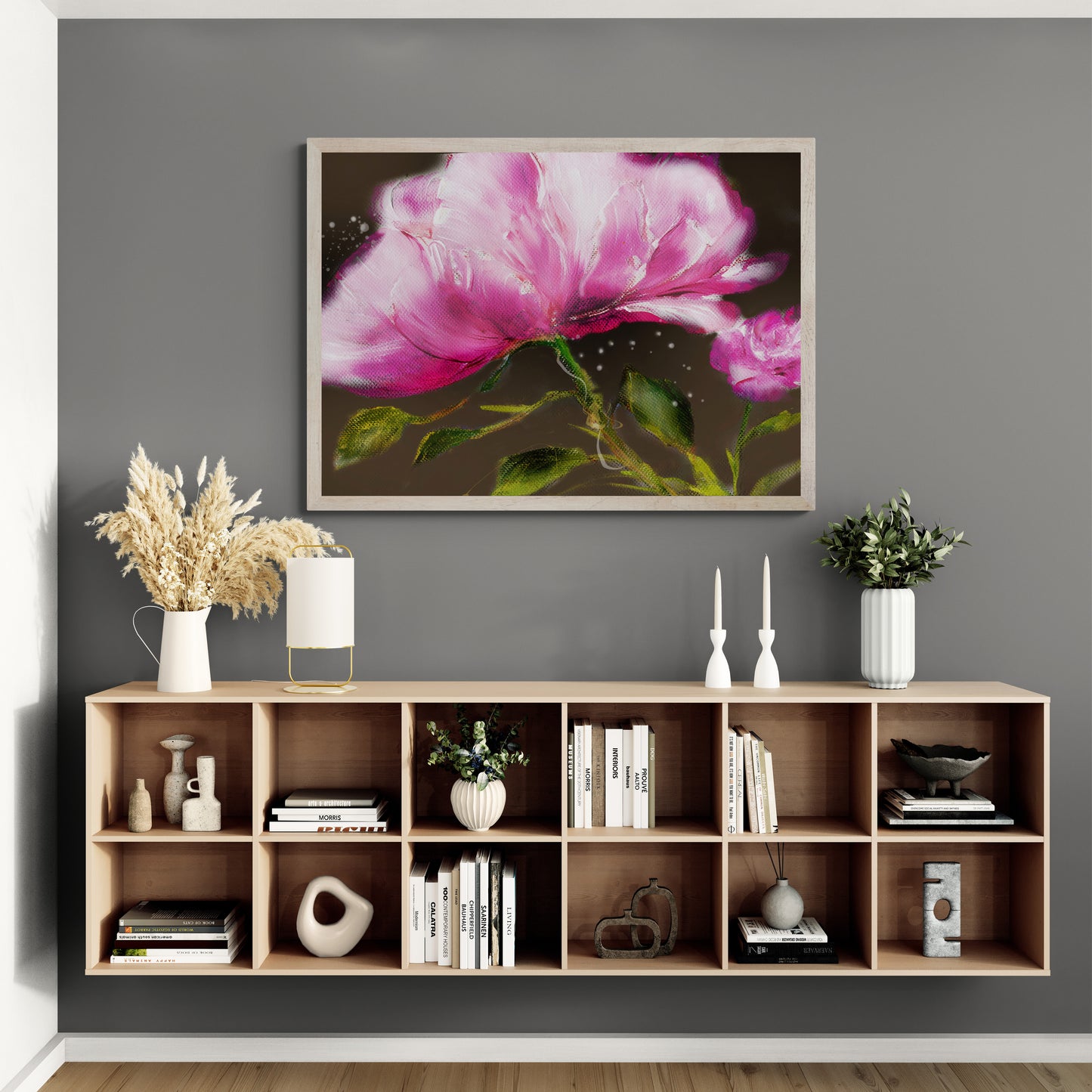 Limited Edition Canvas "Blooming Serenity: Exquisite Peony Floral Artwork"