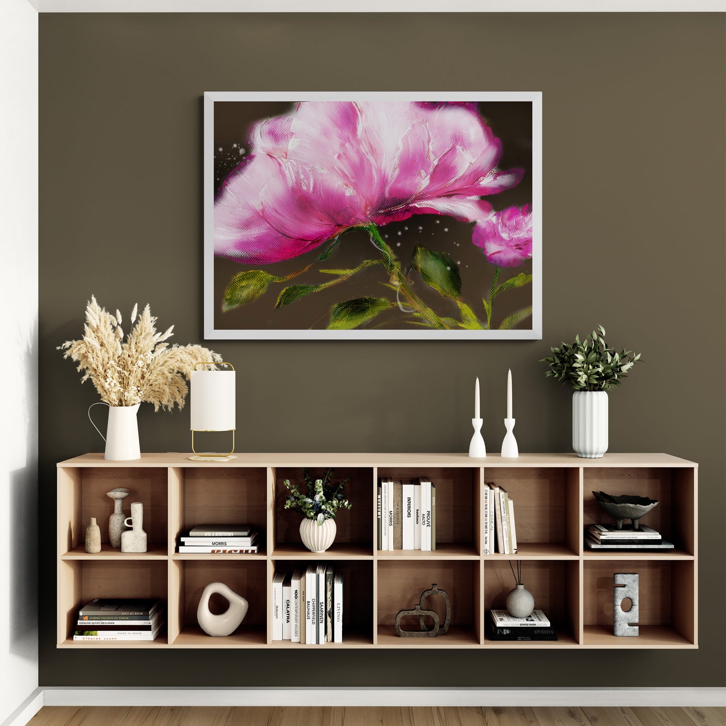 Limited Edition Canvas "Blooming Serenity: Exquisite Peony Floral Artwork"