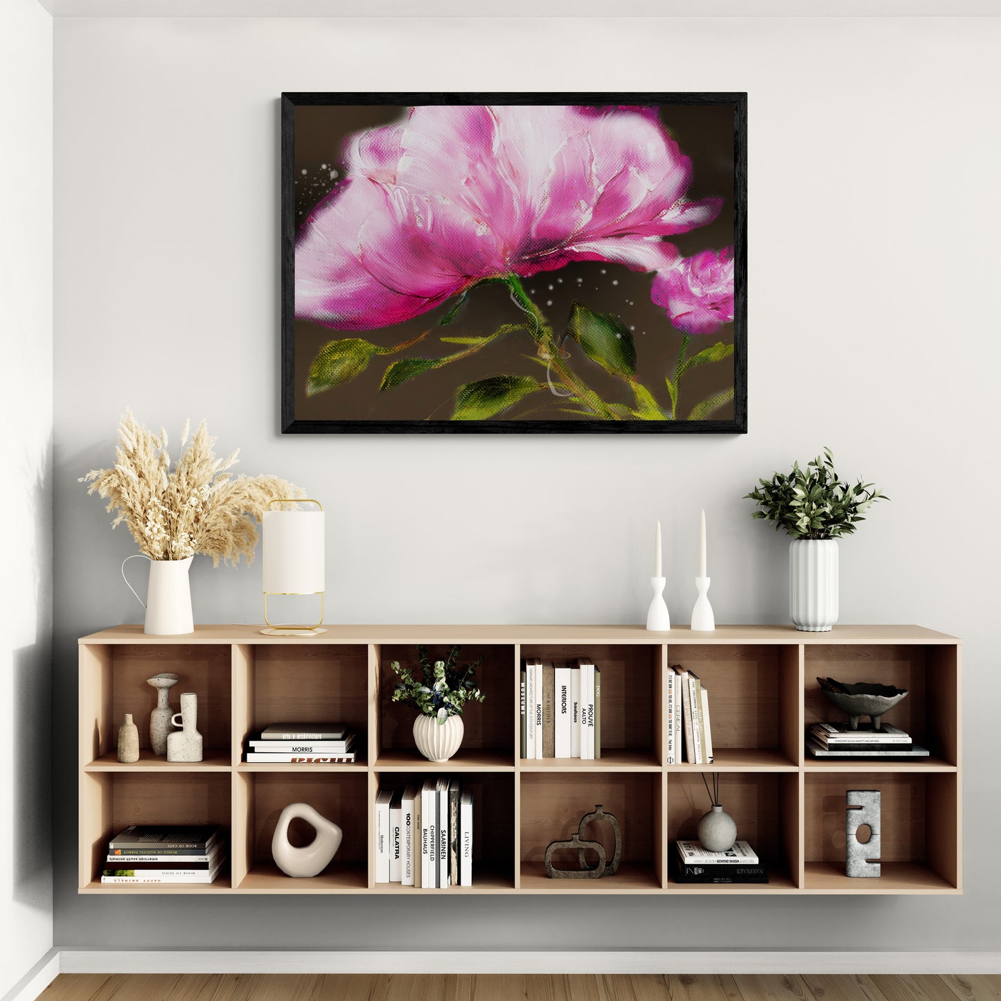 Limited Edition Canvas "Blooming Serenity: Exquisite Peony Floral Artwork"