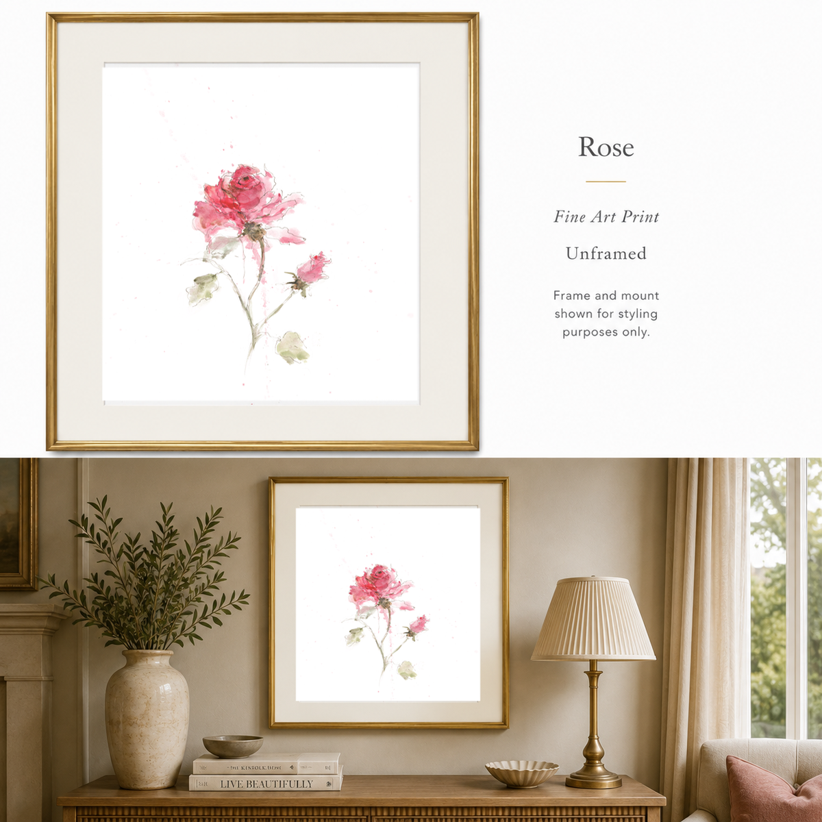 Rose – Contemporary Floral Fine Art Print